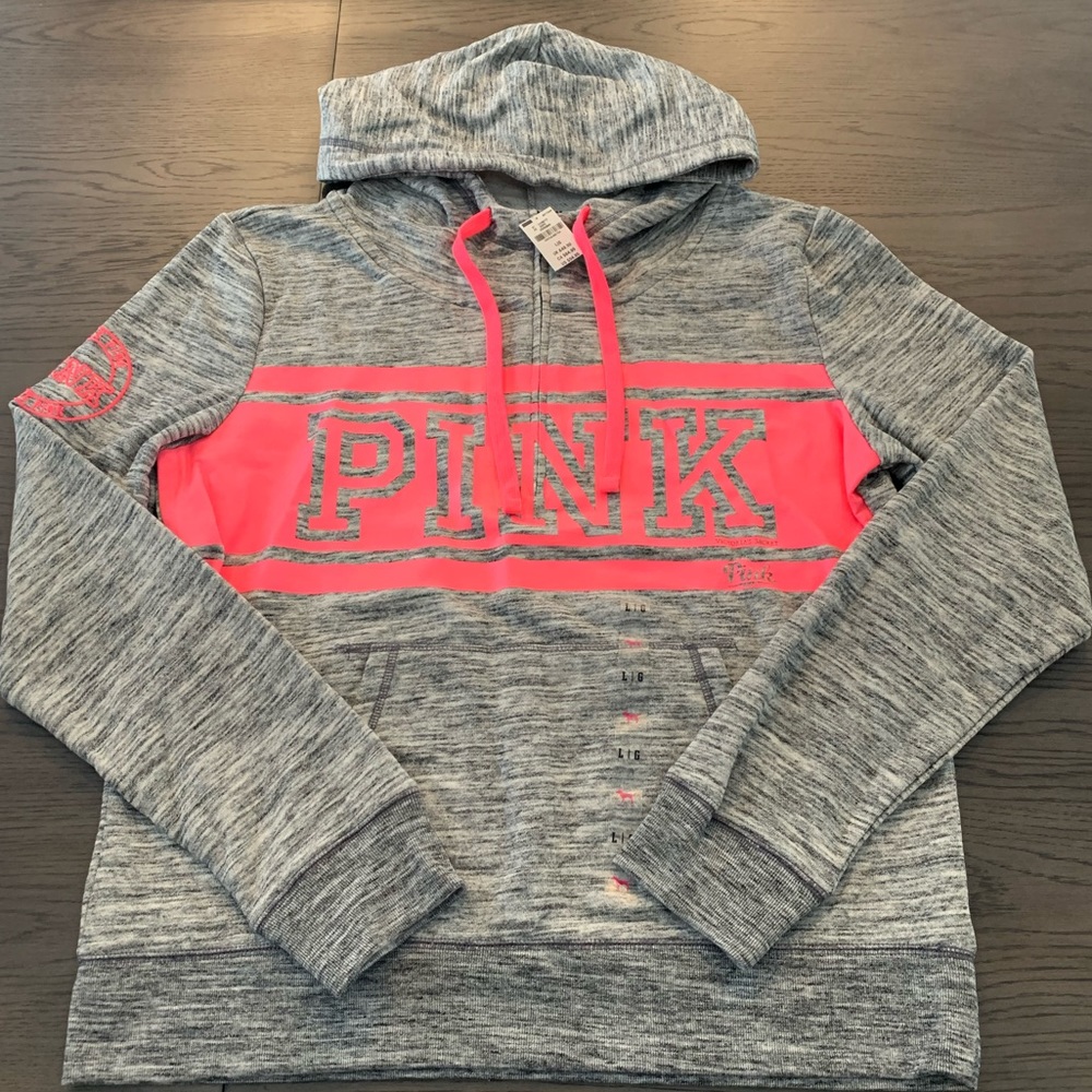 NWT VS PINK HALF ZIP HOODIE